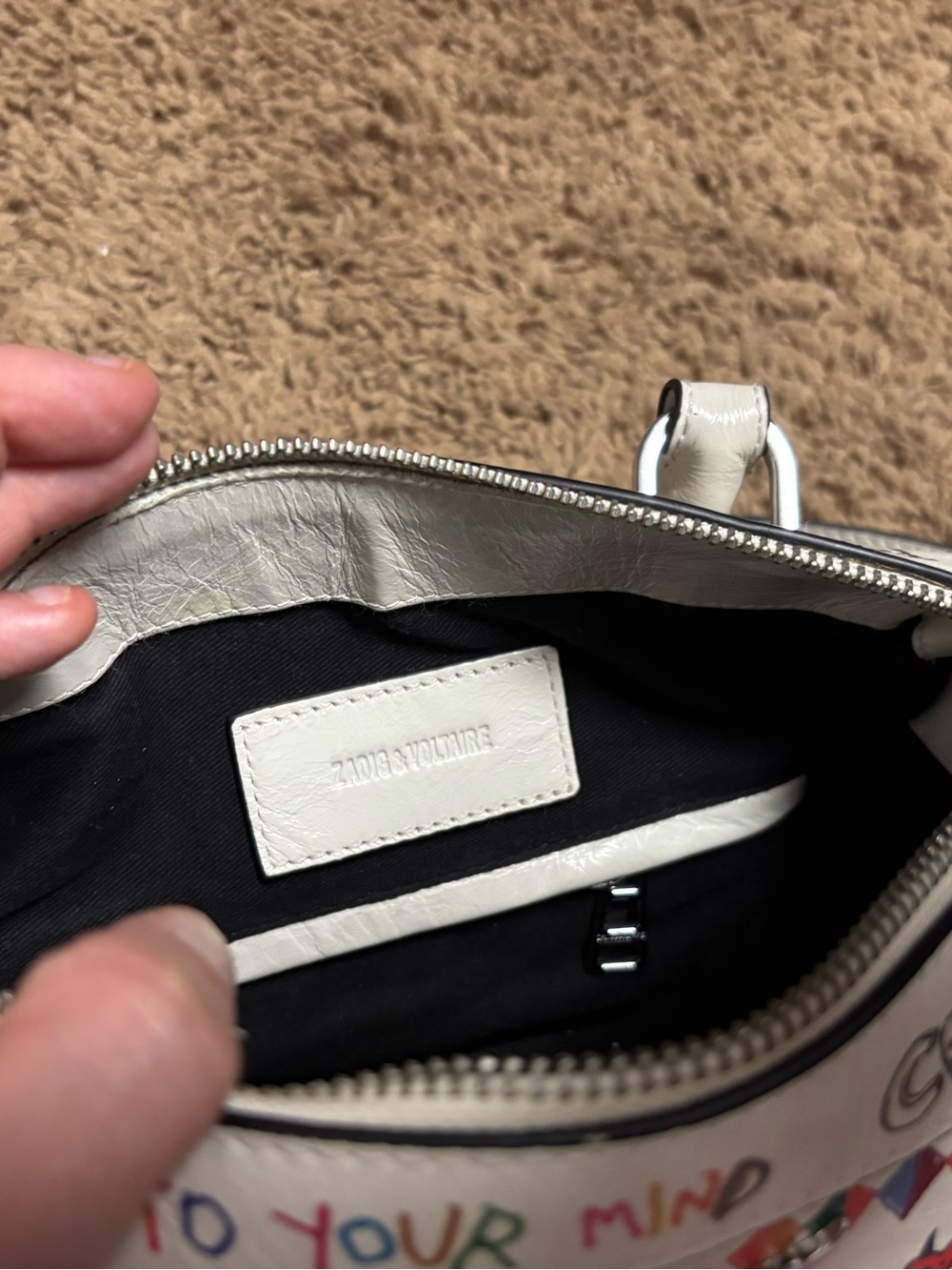 Zadig & Voltaire White Sunny #2 purse RARE - Picture 9 of 9